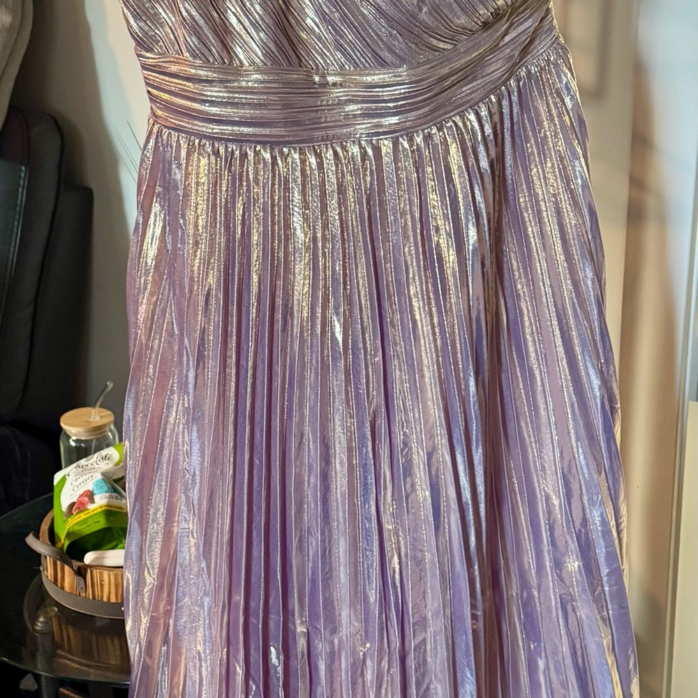 Fashion Nova Shimmering Rose Gold Maxi Dress - Picture 4 of 8